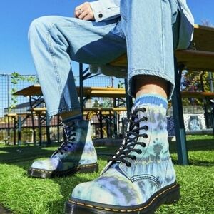 Dr. Martens Tie Dye Lace Up Boots Size 8